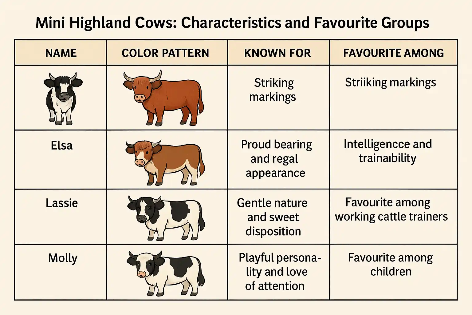 Mini highland cows