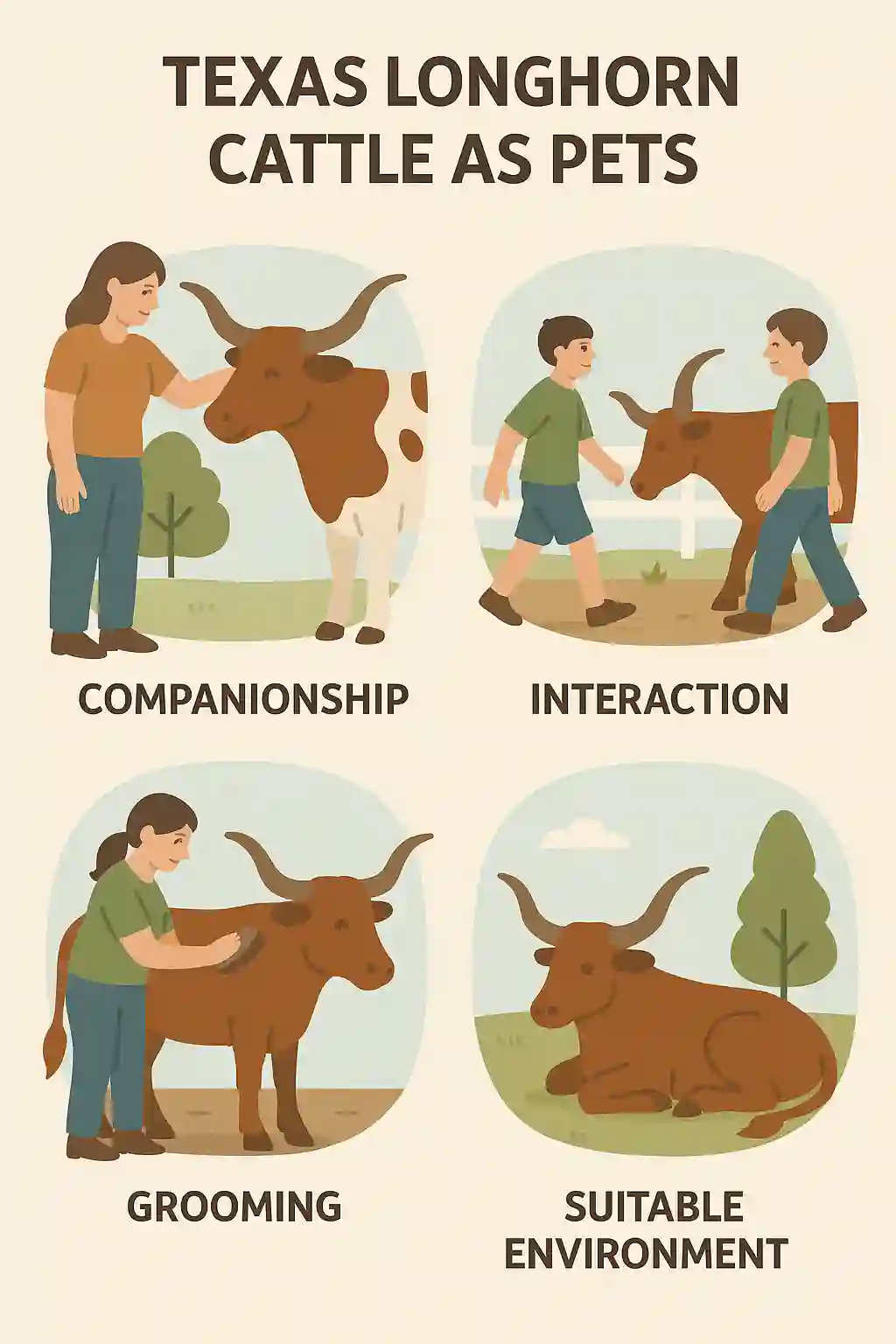 Texas Longhorn Cattle as Pets
