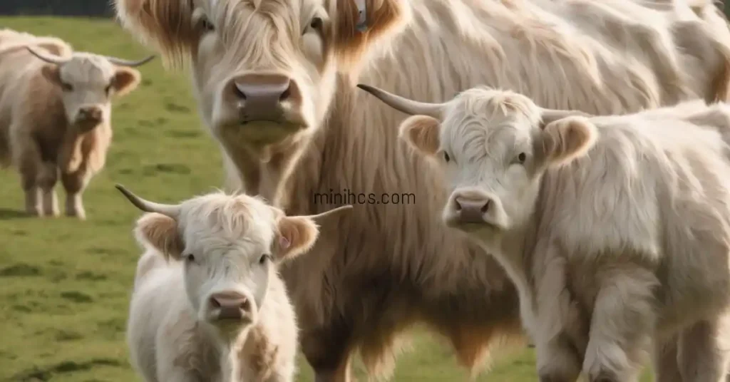 White miniature cows