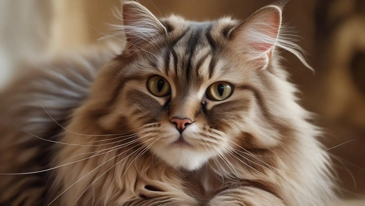 Luxurious Coat of Longhair cat