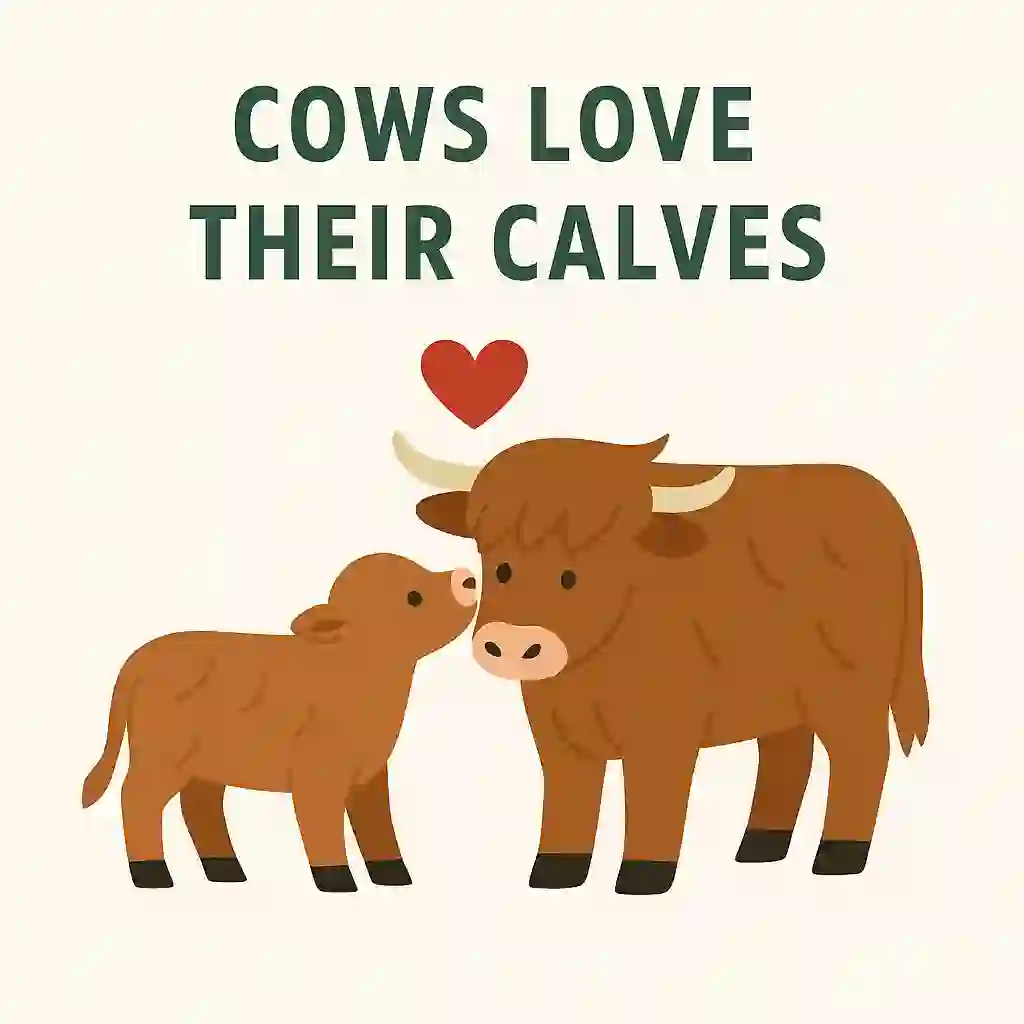 Cow loves their calves