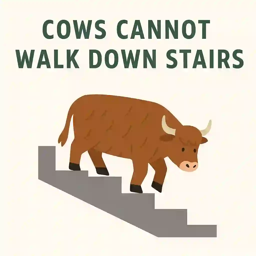Cows Cannot Walk Down Stairs