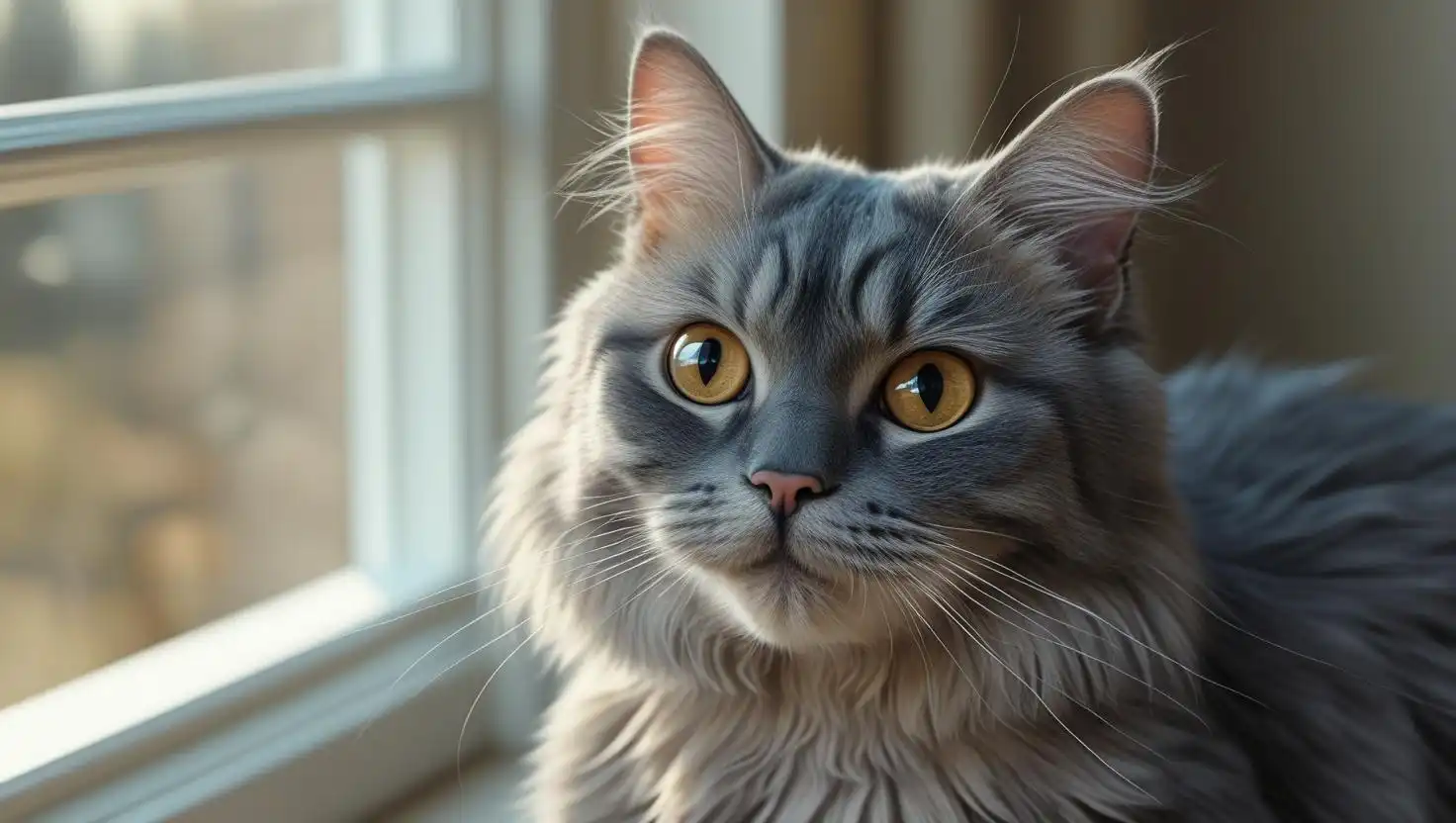 Facial Features of Longhair cat