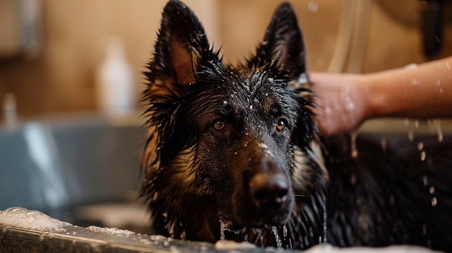 Black German Shepherd Grooming 